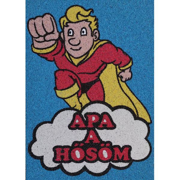 "Apa a hősöm" superhero sand art kit for creative kids.