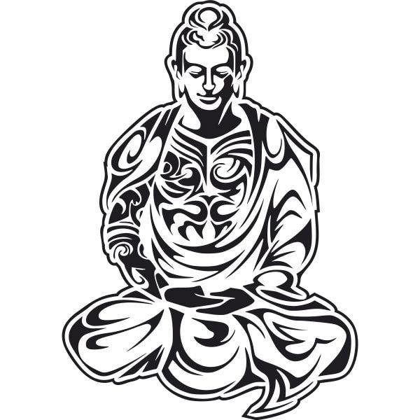 Buddha sand art template for relaxation and decor creation.