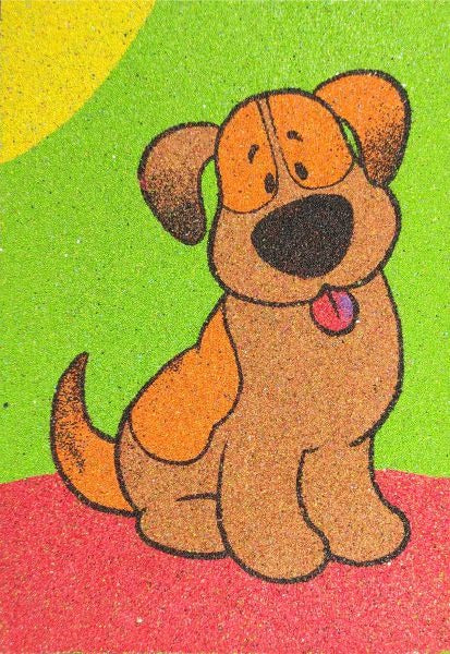 Dog Sand Art Kit with Colorful Background