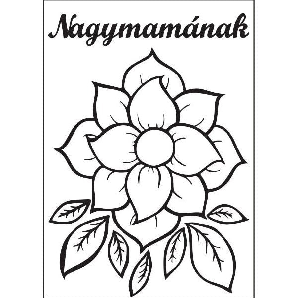 Szellőrózsa sablonkép nagymamának homokfestéshez.