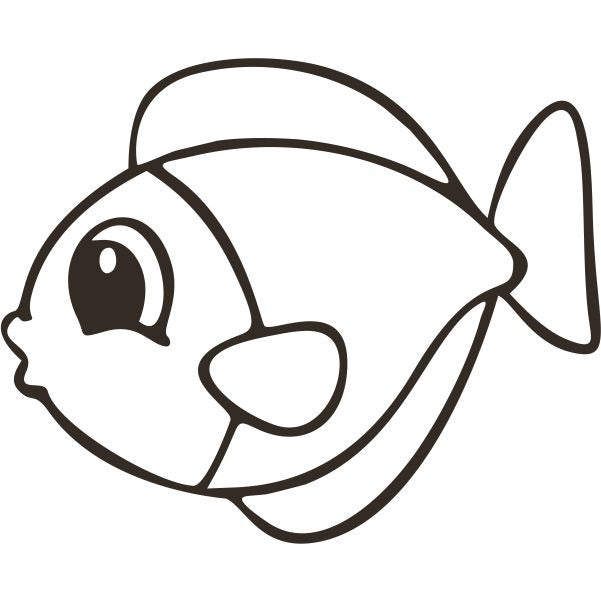 Fish sand art template for creative sand painting activities.