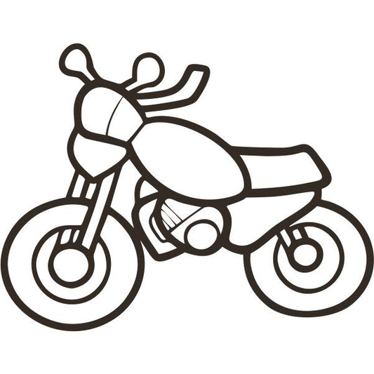 Motorcycle sand art template for creative crafting.