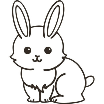 Cute rabbit stencil for Nyuszkó sand art kit.