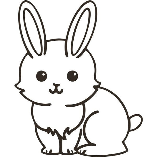 Cute rabbit stencil for Nyuszkó sand art kit.