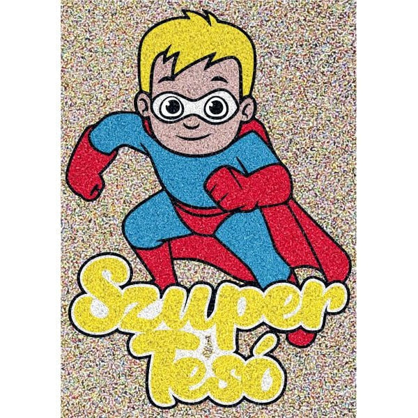 Szupertesó fiú homokkép kreatív homokfestő készlet gyermekeknek.