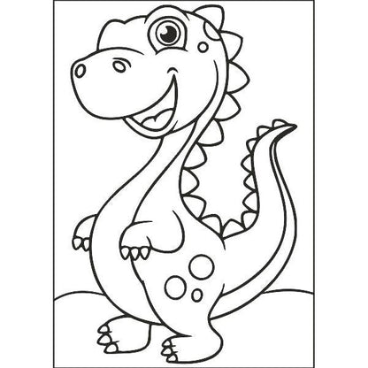 Ősidő állatai homokkép készítő sablon dinoszaurusszal.