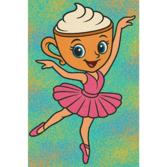 Homokfestés színes homokkal és sablonképpel Ballerina Cappuccina csomagban