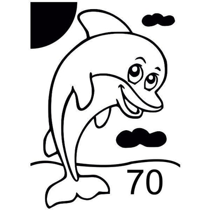Akciós lányos homokkép csomag sablon delfin motívummal, kreatív homokfestéshez.