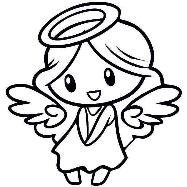 Angel sand art template for creative kids' craft activities.