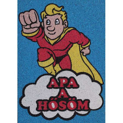 "Apa a hősöm" superhero sand art kit for creative kids.