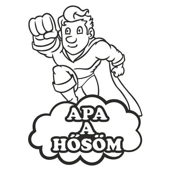 Apa a hősöm homokkép sablon, kreatív homokfestés készlet gyerekeknek.
