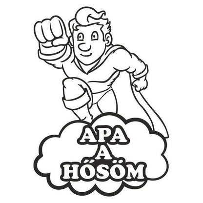 Apa a hősöm homokkép sablon, kreatív homokfestés készlet gyerekeknek.