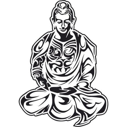 Buddha sand art template for relaxation and decor creation.