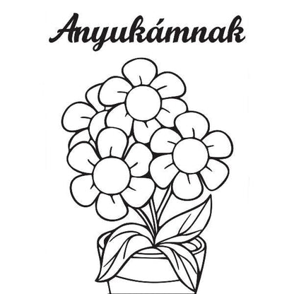 Cserepes margaréta homokkép sablon anyukámnak ajándékhoz.