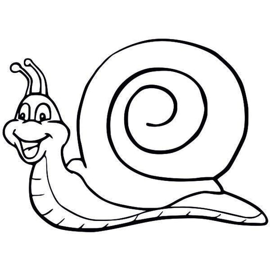 Snail sand art template for kids creativity.