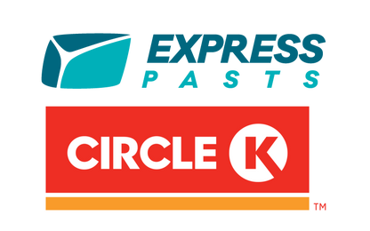 Express Pasts and Circle K delivery partnership logo.