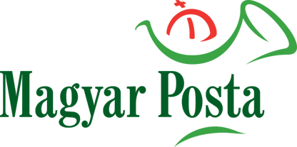 Logo of Magyar Posta depicting postal delivery services.