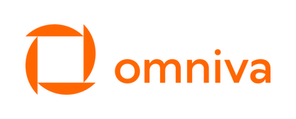 Orange Omniva delivery logo on a white background.