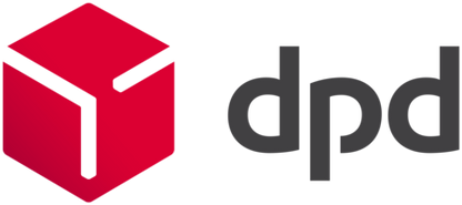 DPD delivery logo with red cube design.