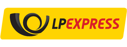 LP Express delivery logo on a yellow background.