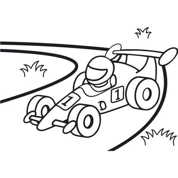 Forma-1 sand art template for creative coloring activities.