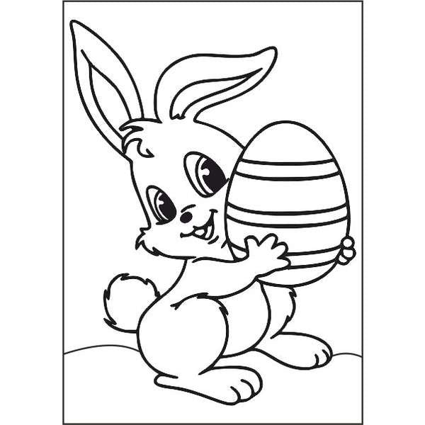 Bunny sand art template for kids, Nyuszi homokkép.