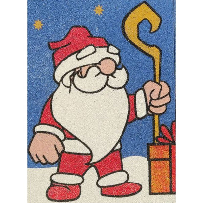 Mikulás homokkép csomag, kreatív homokfestő készlet gyerekeknek.