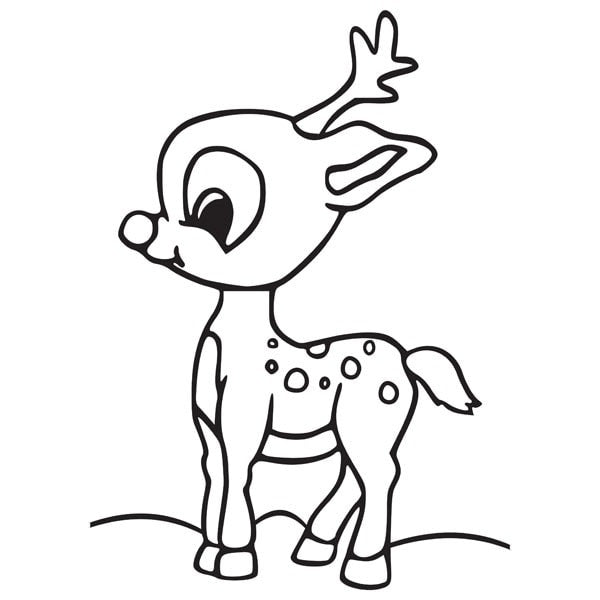 Cute reindeer outline for Téli állatok homokkép sand art kit.