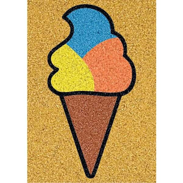 Fagyi homokkép sand art kit with colorful ice cream design.