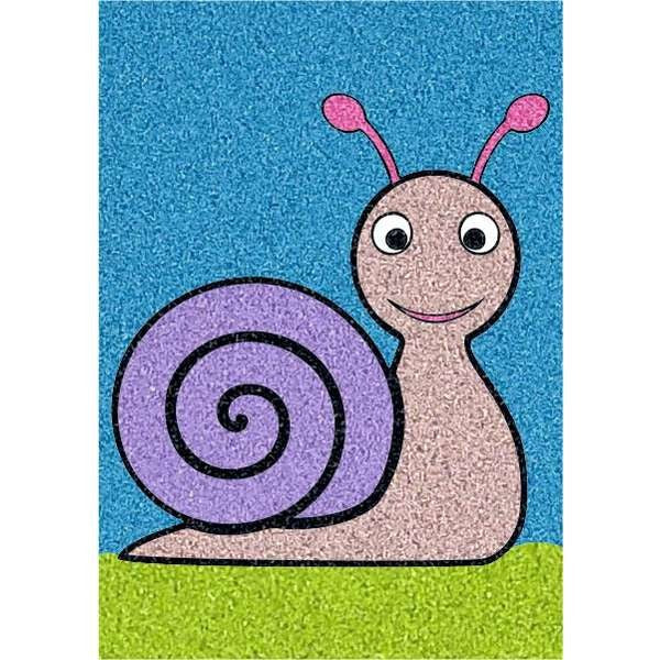 Csiga 3 homokkép with colorful snail design on textured background.