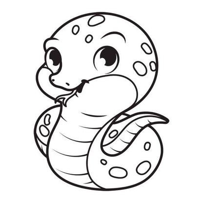 Cute snake template for sand art kit, Kígyó homokkép for creative fun.