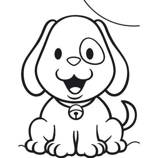 Dog sand art kit with stencil and colored sand packs.