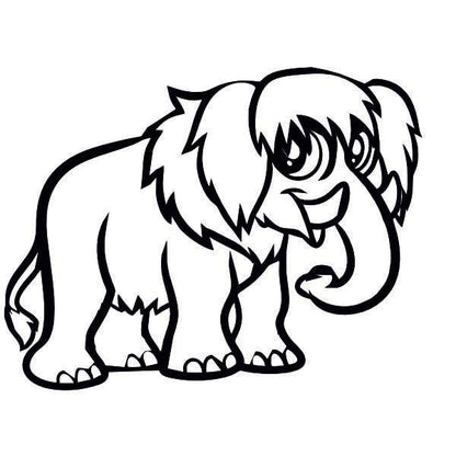 Mamut homokkép, sablonkép homokfestéshez, gyermek kreatív készlet.