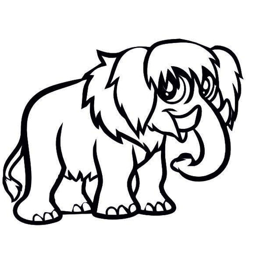 Mamut homokkép, sablonkép homokfestéshez, gyermek kreatív készlet.