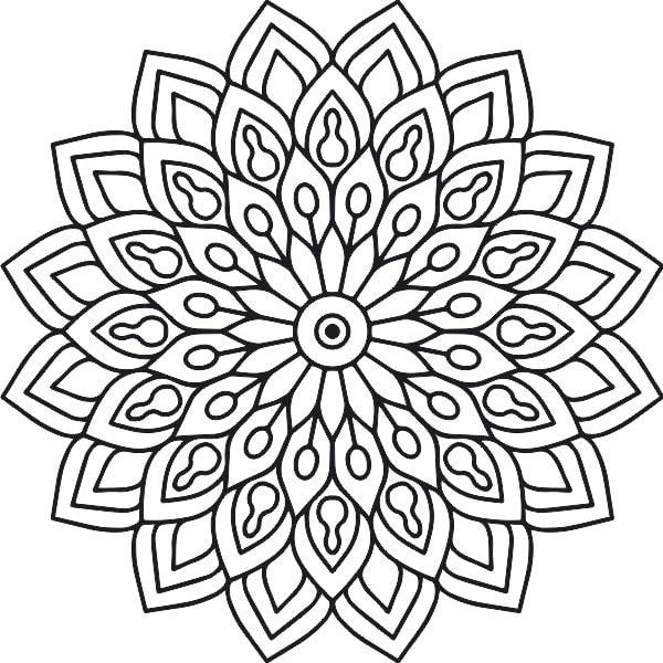 Mandala homokkép sablon fekete-fehér minta.