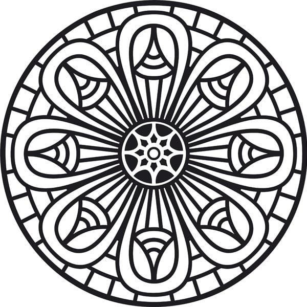 Mandala 2 sand art template with intricate pattern.