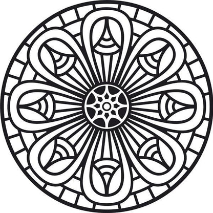 Mandala 2 sand art template with intricate pattern.