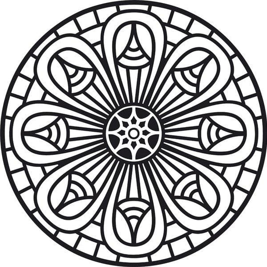 Mandala 2 sand art template with intricate pattern.