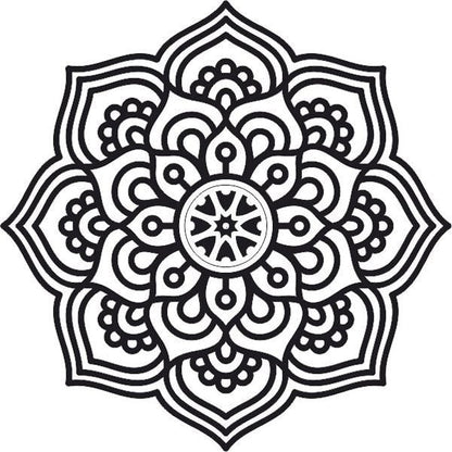 Mandala homokkép csomag, A4-es sablonnal, kreatív homokfestéshez.