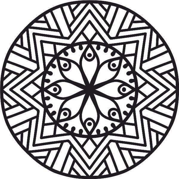 Mandala sand art kit package with 5 templates and colorful sand for creative activities.