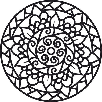 Mandala design template for sand art kit.