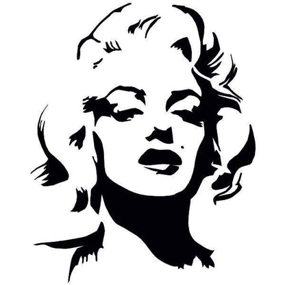 Monroe homokkép stencil for sand art creativity.