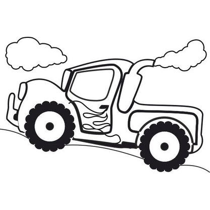 Car-themed sand art kit with A4 templates, colored sand, and instructions for creative, fun activities.