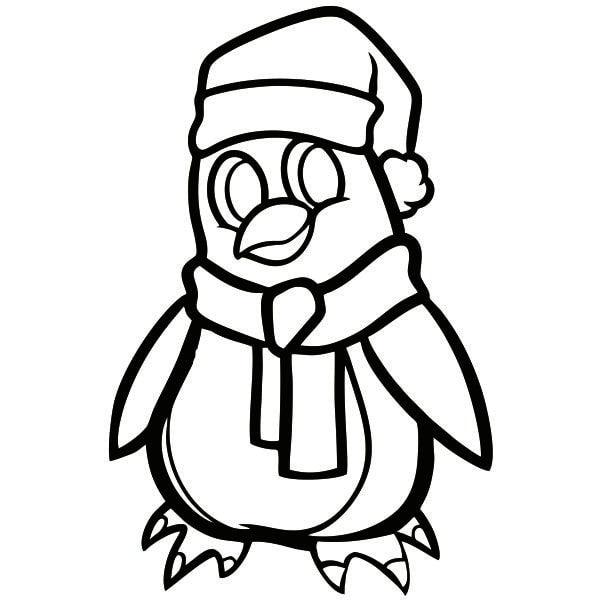 Penguin sand art template.