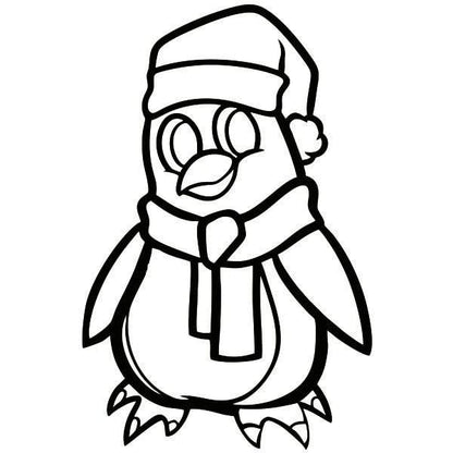 Penguin sand art template.