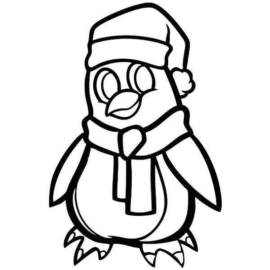 Penguin sand art template.