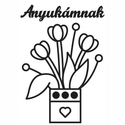 Tulipán anyukámnak homokkép sablonkészlet gyerekeknek, kreatív homokfestés.