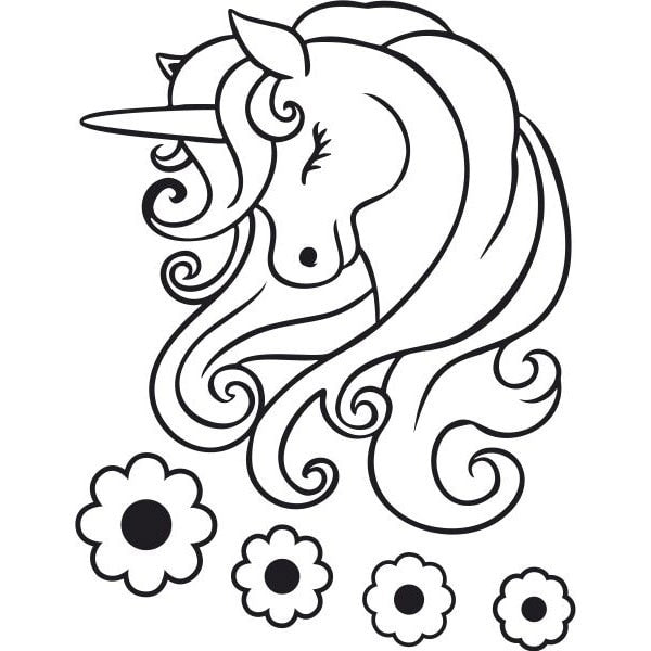 A4-sized unicorn and flower sand art template from Lovak homokkép csomag.