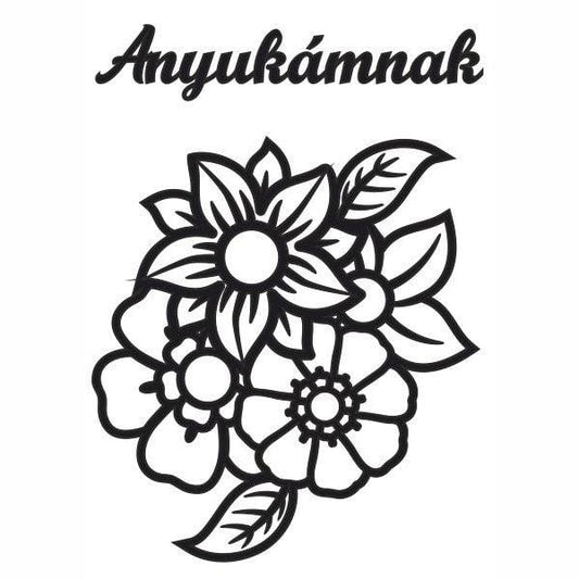 Homokkép virág mintával anyukáknak, kreatív sablon.