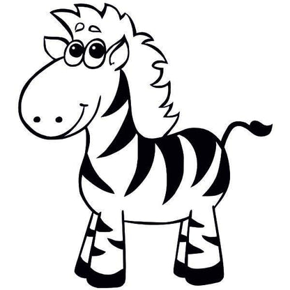 Zebra homokkép sablon gyerekeknek homokfestéshez.